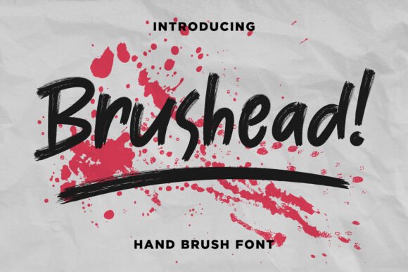 Brushead Font: A Bold, Hand-Drawn Typeface for Real Branding Moments