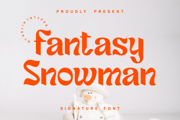 Fantasy Snowman: A Whimsical Font for Festive Editorial Design