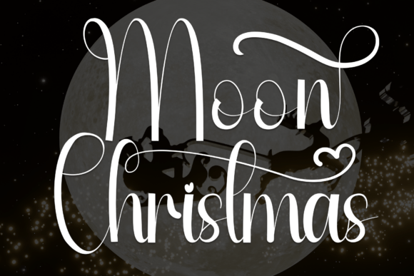 Moon Christmas Font for Festive Web Typography