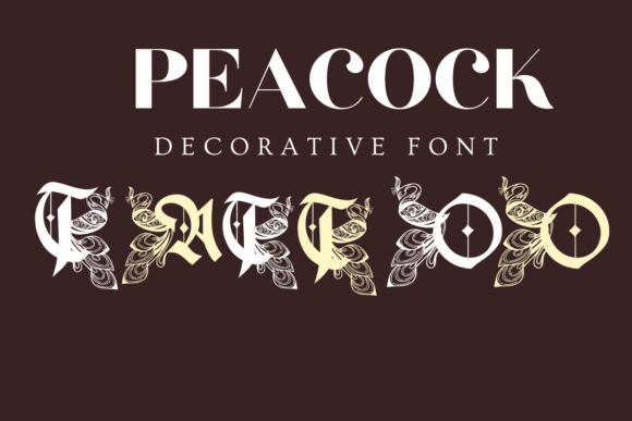 Peacock Tattoo Font for Bold, Beautiful Craft Projects