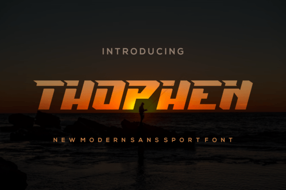 Thophen Font: Bold Typography for Creative Crafters